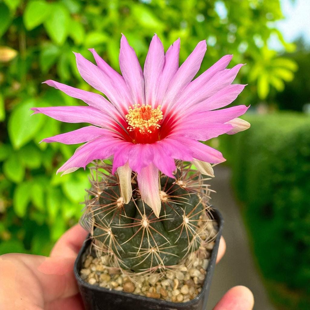 Pink & Yellow Flower Cactus: Live Indoor Succulent - Easy Care