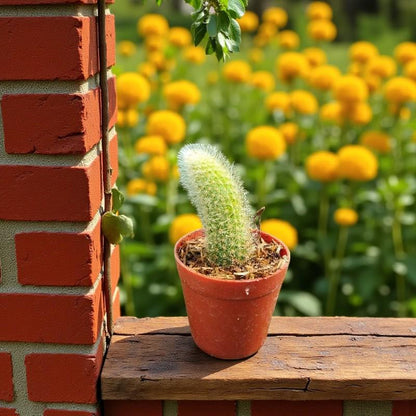 Alternate Angle of Monkey Tail Cactus: Live Trailing Succulent - Unique Indoor Plant, highlighting its cactus look and listing presentation