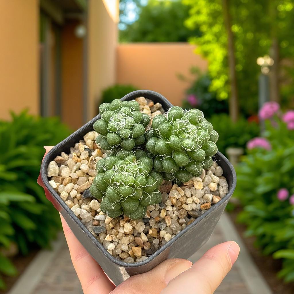 2 Mini Pink Rosette Succulents: Colorful Easy-Care Houseplant