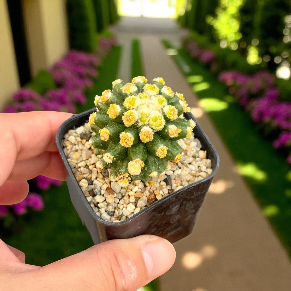 Golden Barrel Cactus (Set of 2): Live Potted Desert Houseplant