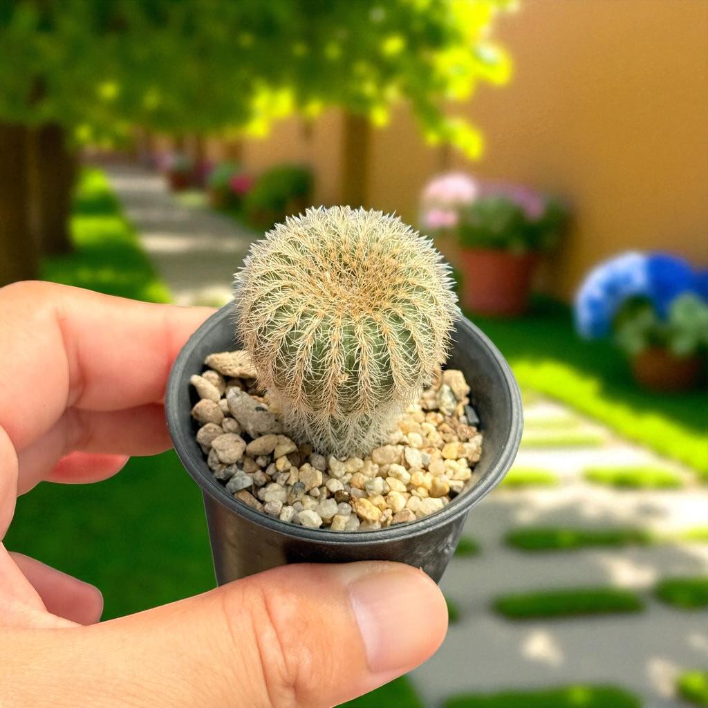 Curved Spine Cactus: Live Potted Succulent - Home Decor Gift
