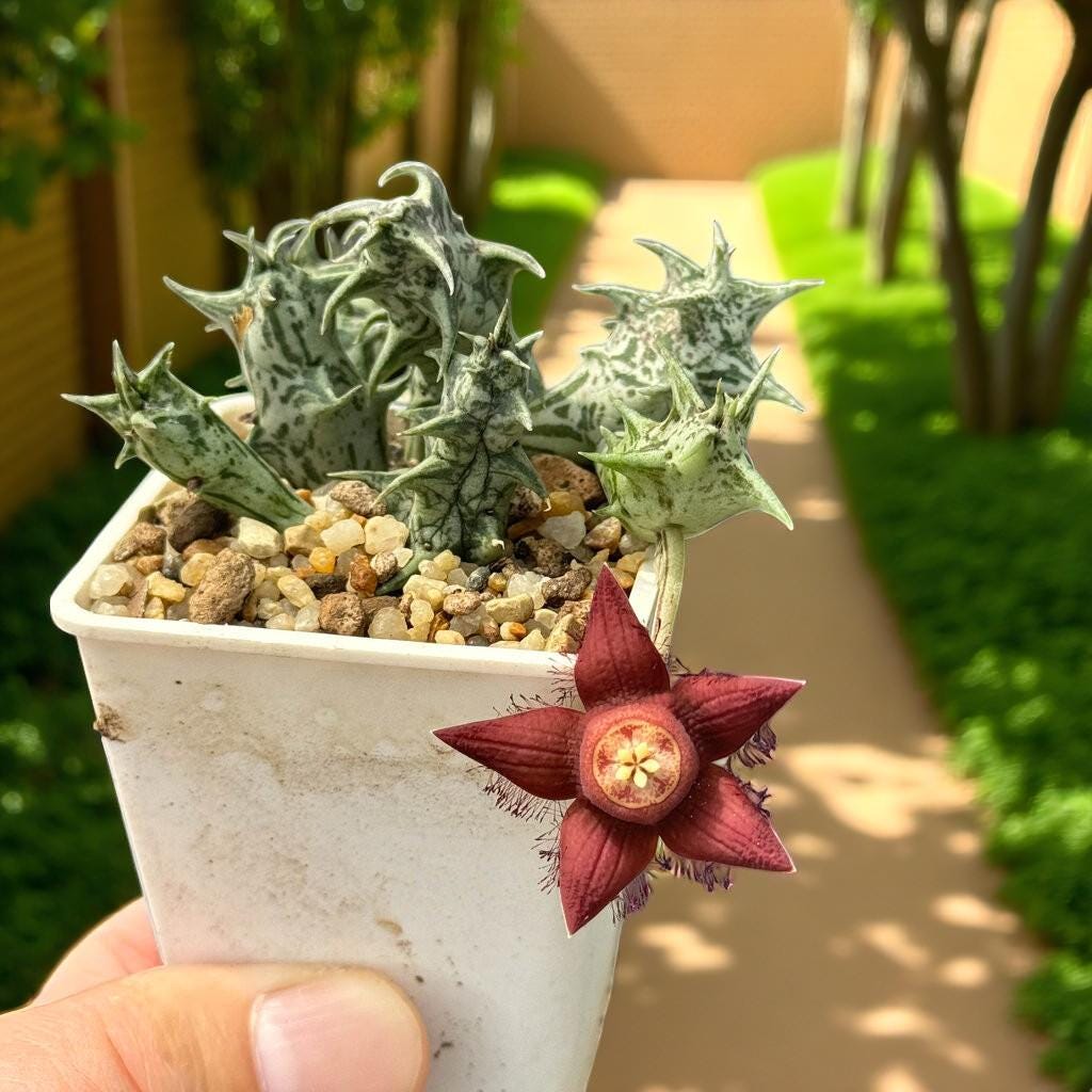 Star-Shaped Succulent: Spiky Indoor Cactus - Easy Care Houseplant