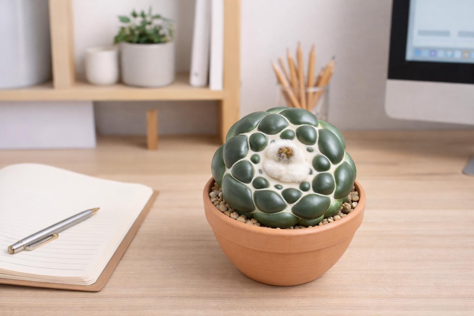Overhead view — Thornless Elephant Cactus Indoor Succulent | Cacti Nest