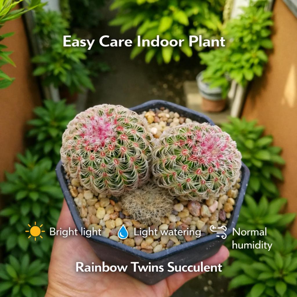 Styled display — Rainbow Twins Succulent Plant | Cacti Nest