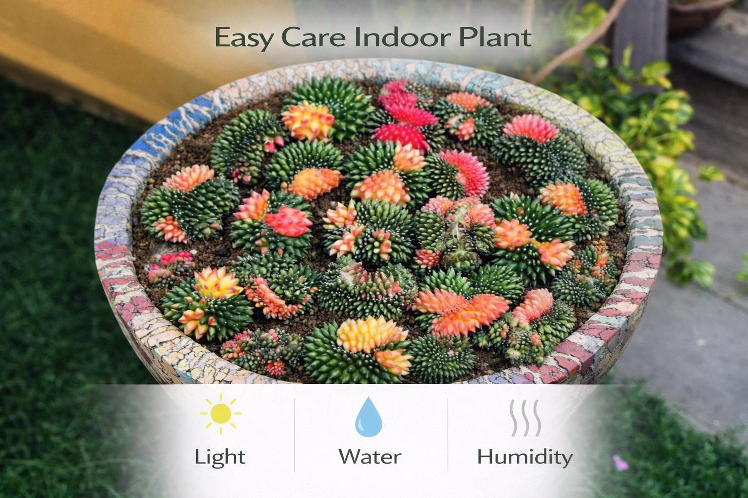 Close-up detail — Variegated Cactus Plants | Cacti Nest