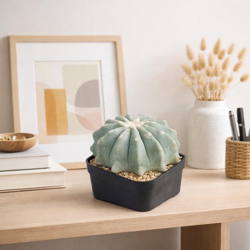 Alternate angle — Thornless Round Cactus Indoor Plant | Cacti Nest