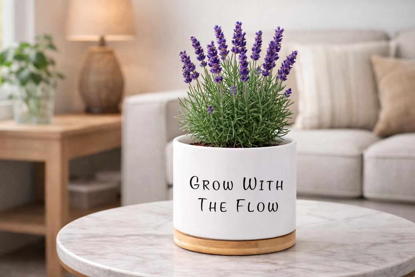 Overhead View of Personalized Succulent Planter Gift, Custom Quote Plant Pot, Motivational Desk Decor, Employee Appreciation Present, Office Keepsake, highlighting its succulent look and listing presentation