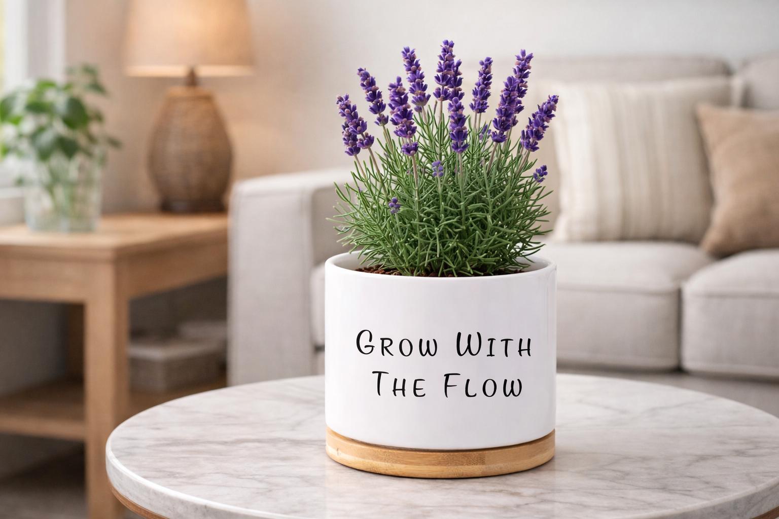 Overhead View of Personalized Succulent Planter Gift, Custom Quote Plant Pot, Motivational Desk Decor, Employee Appreciation Present, Office Keepsake, highlighting its succulent look and listing presentation